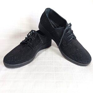 Vaneli Black Velvety Sport Shoes with Sparkles Size 7M NWOT